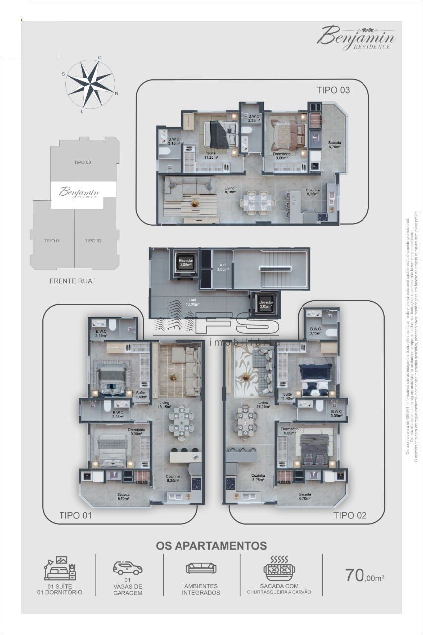 4078 - Benjamin Residence, 2 dormitórios, Várzea, Itapema