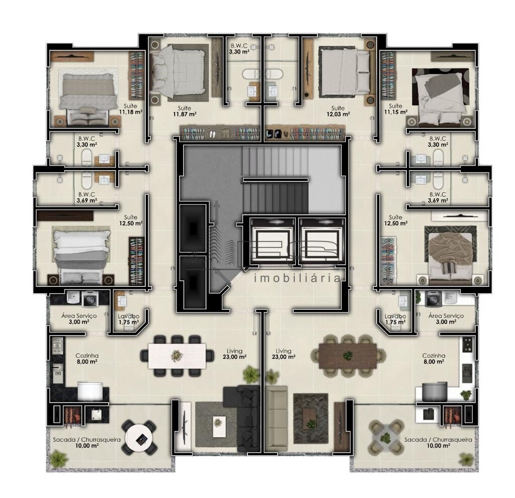 4327 - Elyon Residence, 3 suítes, Meia Praia, Itapema