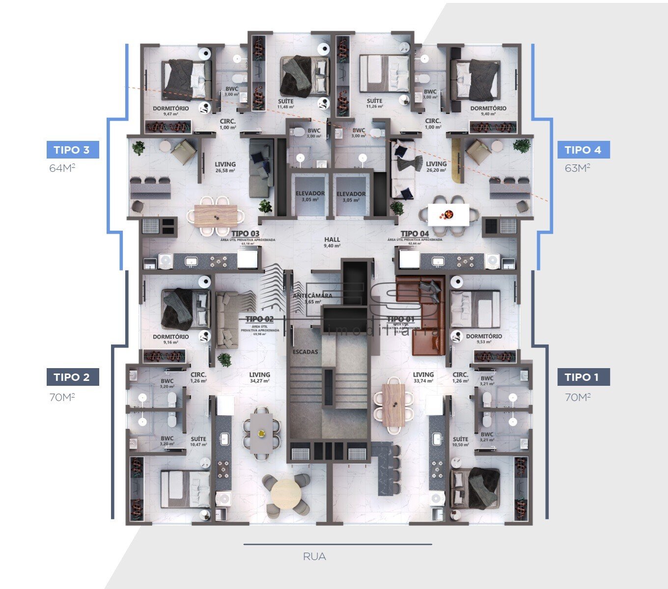 V5059 - Zion Residence, 2 dormitórios, Várzea, Itapema.